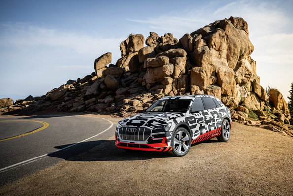 The Audi e-tron prototype on recuperation test at Pikes Peak